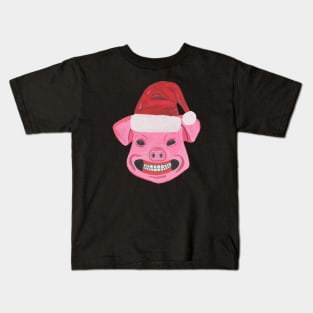 Christmas Santa Pig Kids T-Shirt